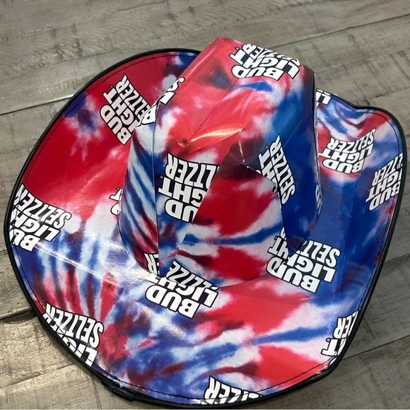 Fun Bud Light Seltzer Cowboy Hat Recycled Beer Box Cardboard One Size Fits Most - Picture 3 of 8